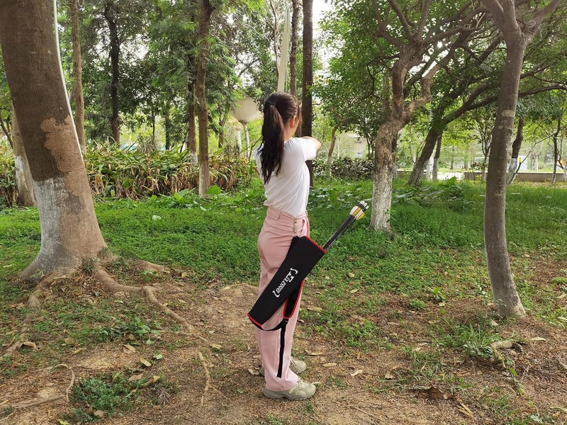 Yls Archery Hip and Back Quiver for Arrows - Black Arrow Quiver for Kids and Adults - Adjustable Arrow Holder with a Padded Strap and Belt Clip - Archery Accessories for Field and Practice - Image 4